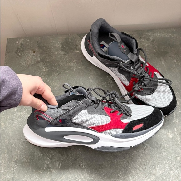 Champion OT Alter 1 mens sneakers size 9 grey red - Picture 3 of 9